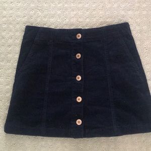 Forever 21 navy corduroy miniskirt